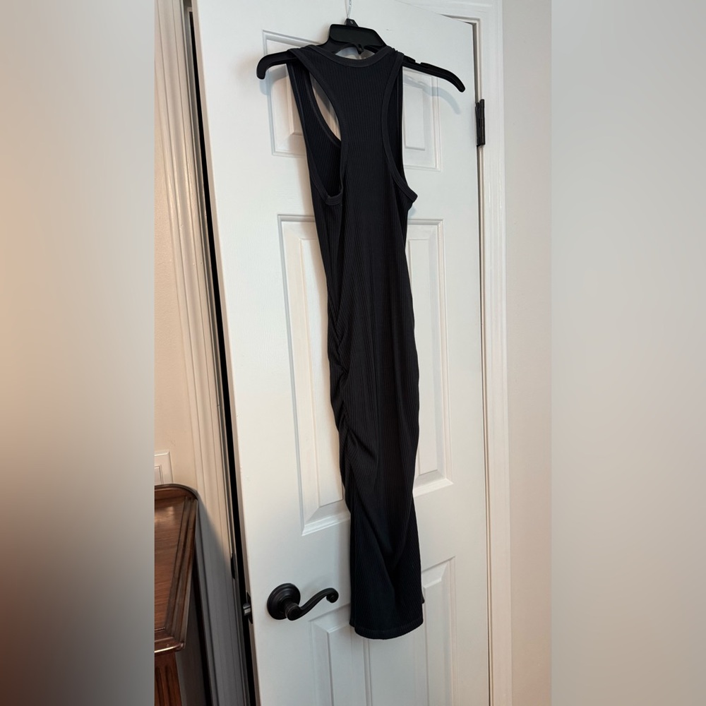 Sundry Clothing Charcoal Ribbed Racerback Tank Dress